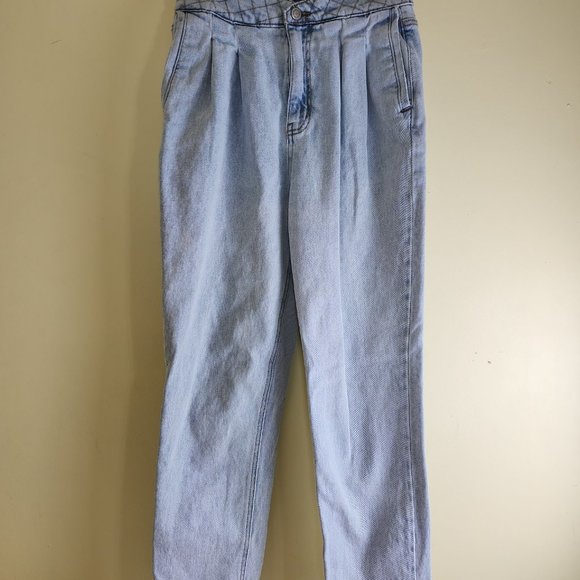 So Good for Life Junior Light Blue Straight Leg Jeans w/Waist Detail, Size 7/28W - Picture 2 of 14